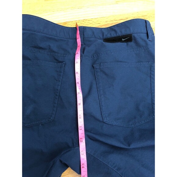 Nike Dri-Fit Golf Pant Men 32x30 Blue Logo Graphic Slim Fit Skinny Leg Polyester - Picture 5 of 10